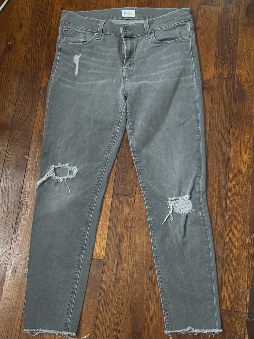 Hudson Women's Skinny Jeans Gray Denim